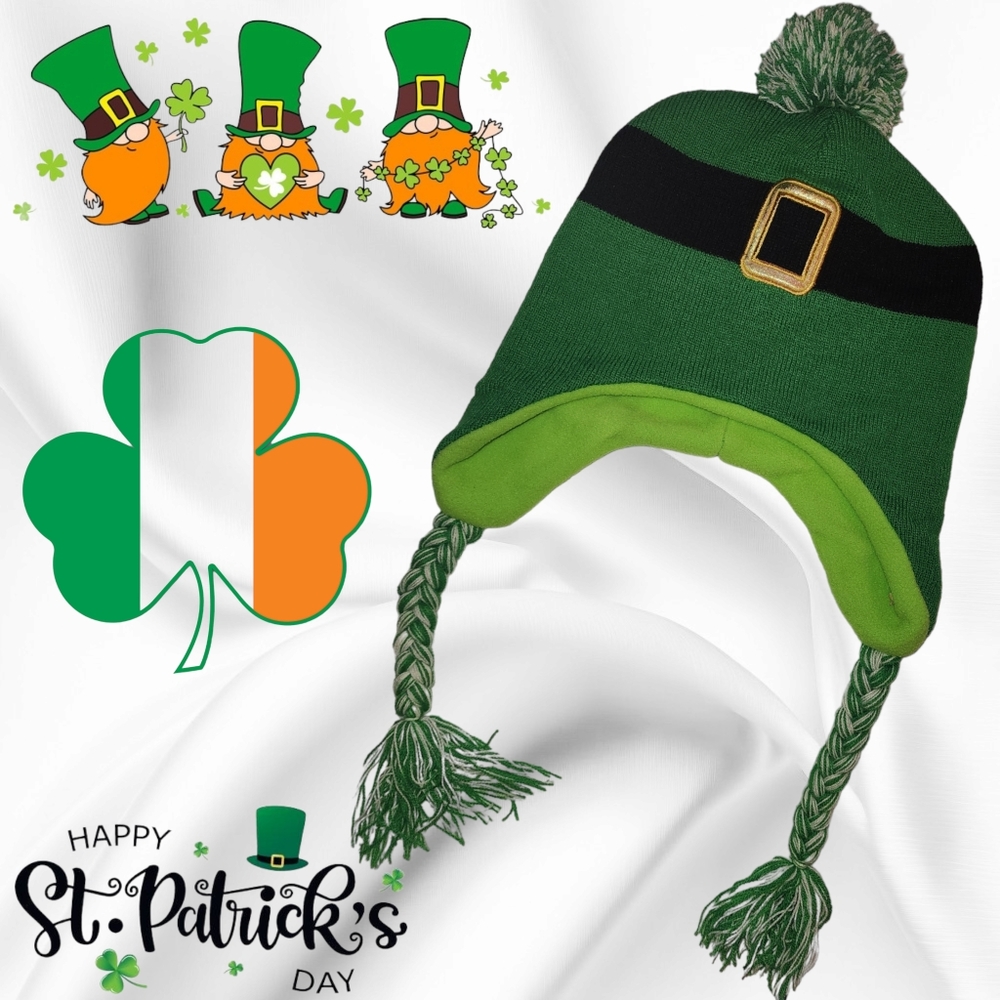 St Patrick Irish Laplander Knit Hat